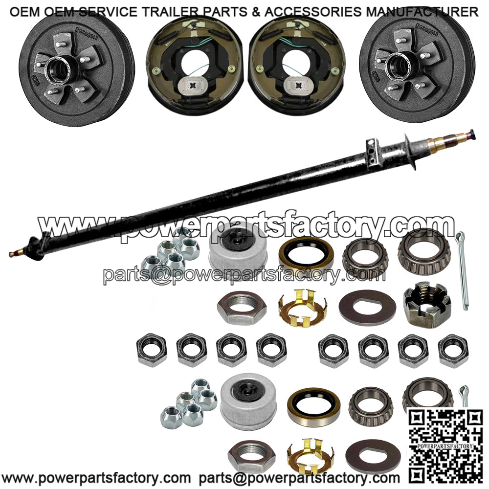 3500 lb Build Your Own Electric Brake Trailer Axle Kit