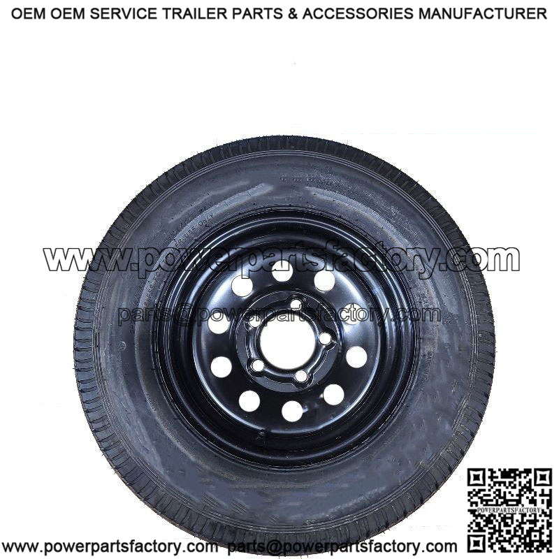 ST175/80D-13" Tire & Black Modular Rim, Load Range C