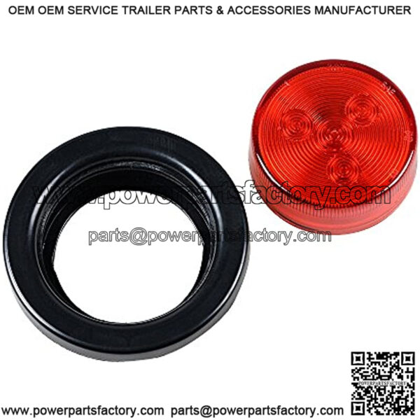10X 4 LED 2.5" RED Round Brake Tail Stop Marker Light Compatible with Trailer Truck RV UTE UTV - Image 4