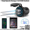 Quick Charge 3.0 Dual USB Charger Socket, Qidoe Waterproof 12V 24V USB Outlet QC3.0 Dual USB Power Socket with Touch Switch DIY Car Port Outlet for Car Golf Cart Boat RV Motorcycle Truck and More - Image 2