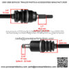 Front Left and Right CV Axle for John Deere AM148393 AM145189 AM140129 AM145326 (For: More than one vehicle) - Image 3