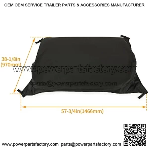 Soft Top Roof Compatible with John Deere HPX & XUV Gator with OPS (Rollbar) System Replacement for LP93127 - Image 3