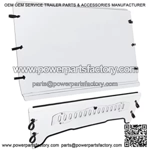Full Vented Windshield Compatible with 2005-2020 John Deere Gator TS/TX/TE Clear Windscreen Scratch Resistant