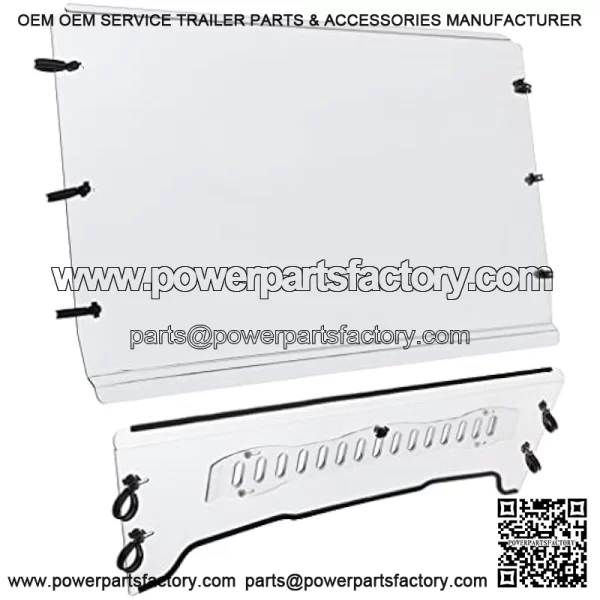 Full Vented Windshield Compatible with 2005-2020 John Deere Gator TS/TX/TE Clear Windscreen Scratch Resistant
