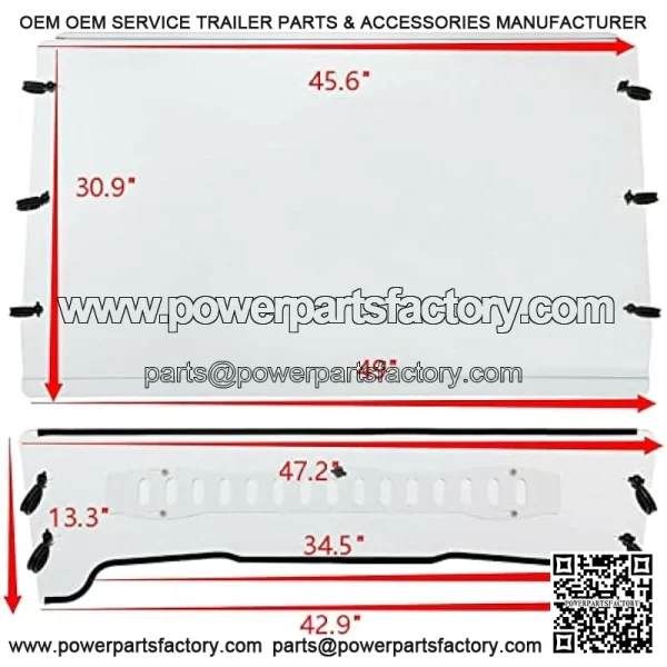 Full Vented Windshield Compatible with 2005-2020 John Deere Gator TS/TX/TE Clear Windscreen Scratch Resistant - Image 2