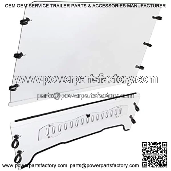 Front Vented Windshield Compatible with 2005-2020 John Deere Gator TS/TX/TE Scratch Resistant Full Clear Windscreen - Image 4