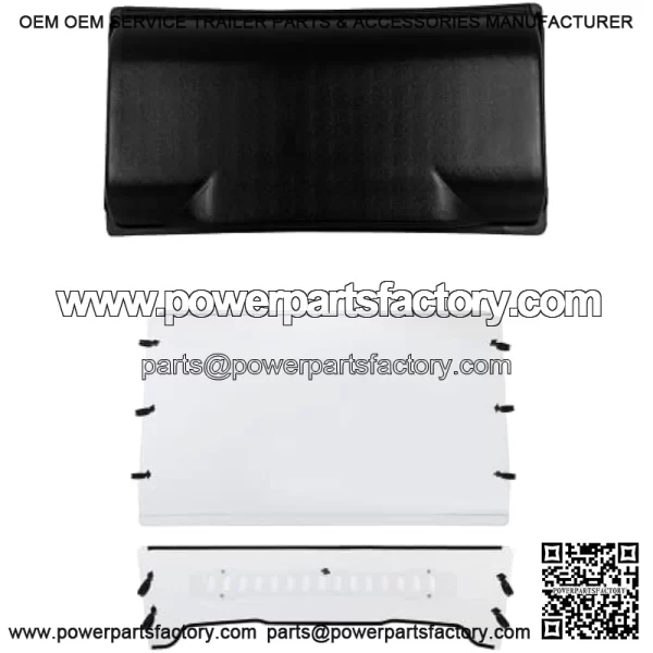 Front Windshield & Roof Canopy Compatible with 2005-2020 John Deere Gator TS/TX/TE Scratch Resistant