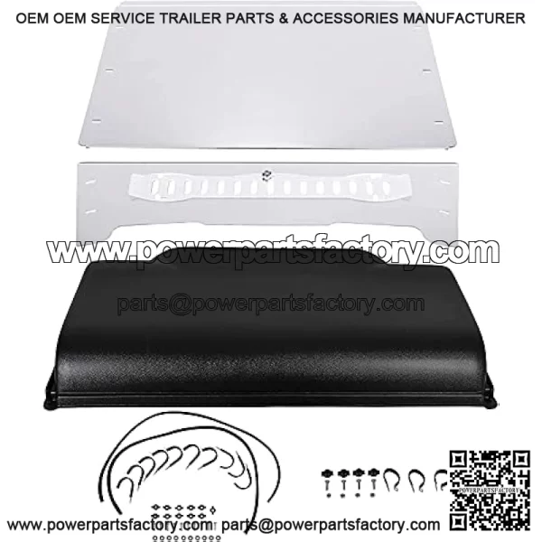 Front Windshield & Roof Canopy Compatible with 2005-2020 John Deere Gator TS/TX/TE Scratch Resistant - Image 5