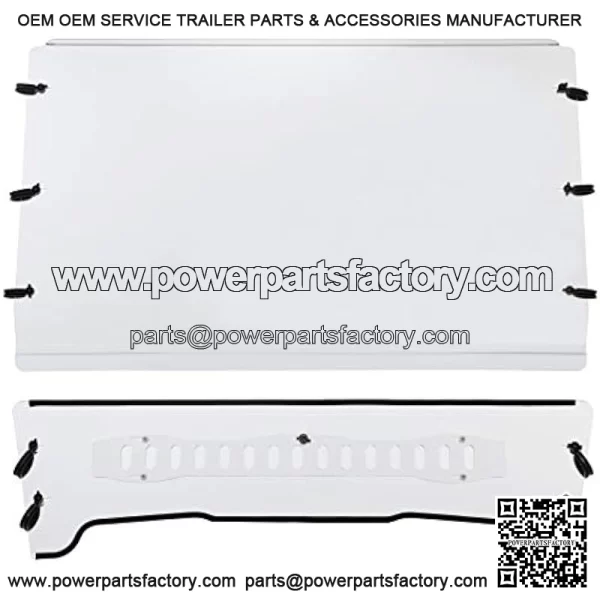 Full Vented Windshield & Roof Top Compatible with 2005-2020 John Deere Gator TS/TX/TE Plastic Vented Clear Windscreen (2 Packages) - Image 3