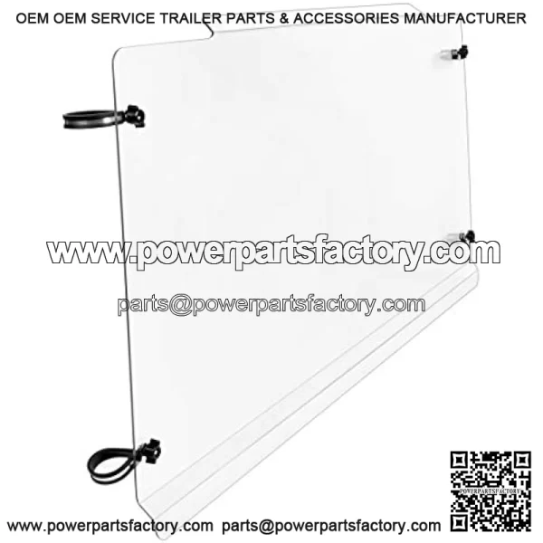 Front Vented Windshield Scratch Resistant Compatible with 2004+ John Deere HPX 4x4 XUV 620i, 625i, 825i 850 855D - Image 4