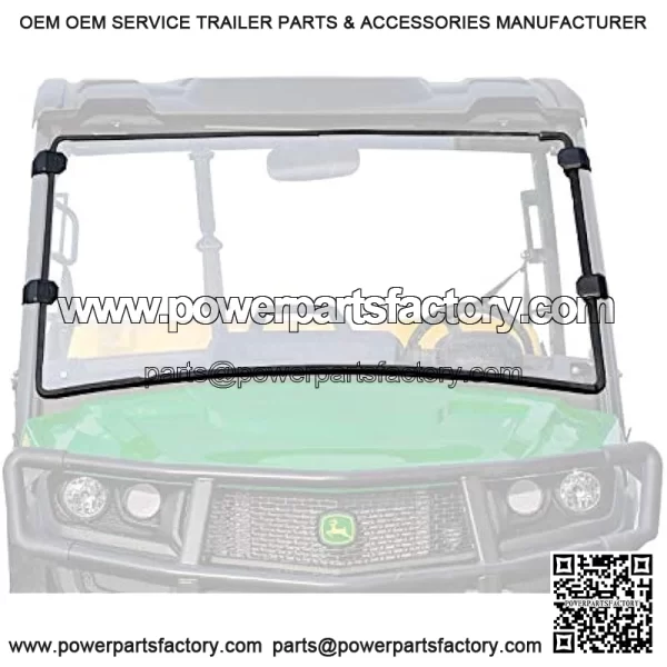 Heavy Duty Scratch Resistant Full Windshield for 2018+ John Deere Gator XUV 835E / 835M / 865E / 865M | 1/4" Thick Polycarbonate 250 Times Stronger Than Glass | Hard Coated!