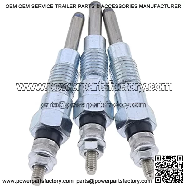 3X Glow Plugs MIU802457 M811937 for John Deere Tractors X495 X595 X740 X744 X748 X749 X750 X754 X758 1435 1023E 1025R 2025R 2030A 855D Gator 4X2 4X4 6X4 Yanmar 3TNV76 3TNM74 3TNV70 Engine - Image 3