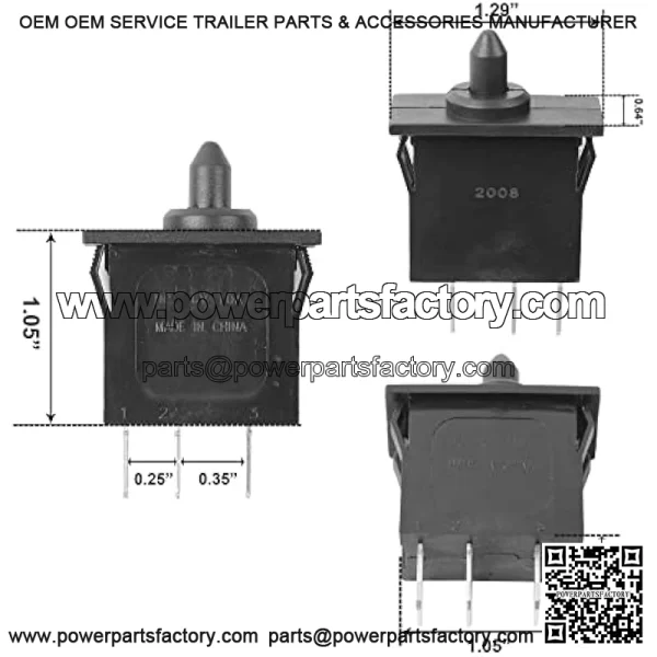 Plunger Type Accelerator Foot Switch for Peg Perego John Deere Gator XUV Gaucho Rockin Polaris RZR 900, Children Ride On Car Replacecment Switch Parts - Image 2