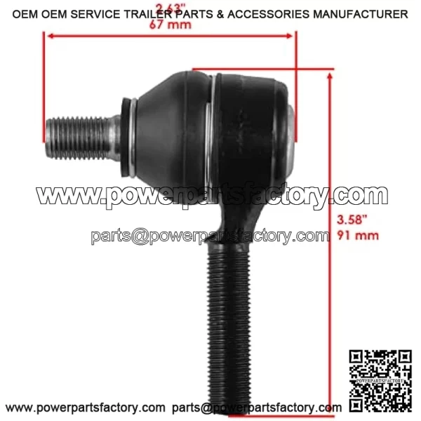 Tie Rod End Compatible with John Deere Gator Xuv 825I 850D 855D Utv Ball Joints - Image 2