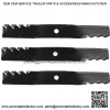 set of 3 Fits John Deere 54" mower mulching Predator blades M143520 M145516