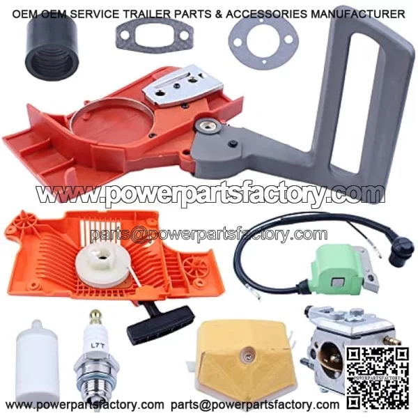 Chain Brake Clutch Cover Starter Ignition Coil Carburetor for Husqvarna 51 55