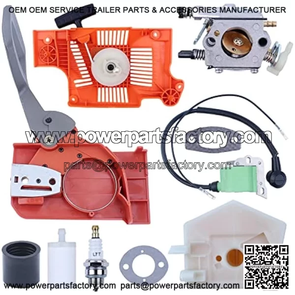 Chain Brake Clutch Cover Starter Ignition Coil Carburetor for Husqvarna 51 55 - Image 2