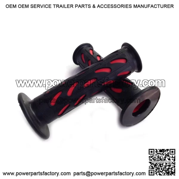Black Rubber Hand Grips Handlebar For ATV Polaris Arctic Cat Suzuki 22mm 7/8" - Image 3