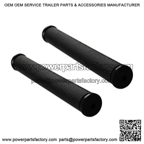 Black 8" Rubber Snowmobile Grips For Cat Skidoo Yamaha 7/8'' handlebars