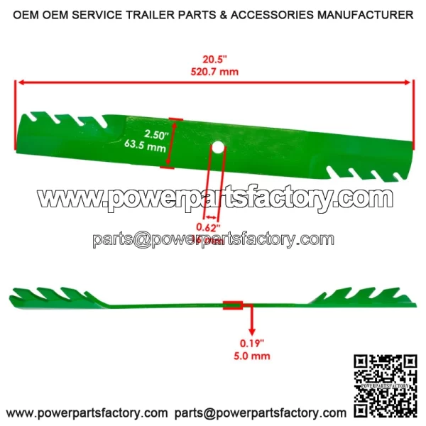 60" Deck Gator Blades for Ariens Zoom 2560 2660 / Max-Zoom 60 Apex60 / 03253900 - Image 2