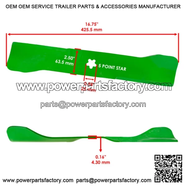 588811002 48" Deck High Lift Bagging Blade For RedMax RZT 48 / YT 2348 2448 F - Image 2