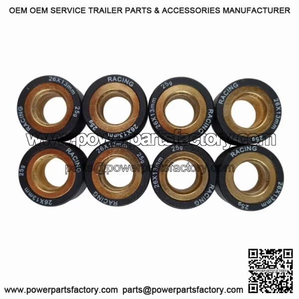 8PCS 26*13 25G Motorcycle Scooter AN400 Variator Weight Roller Clutch Pulley - Image 3