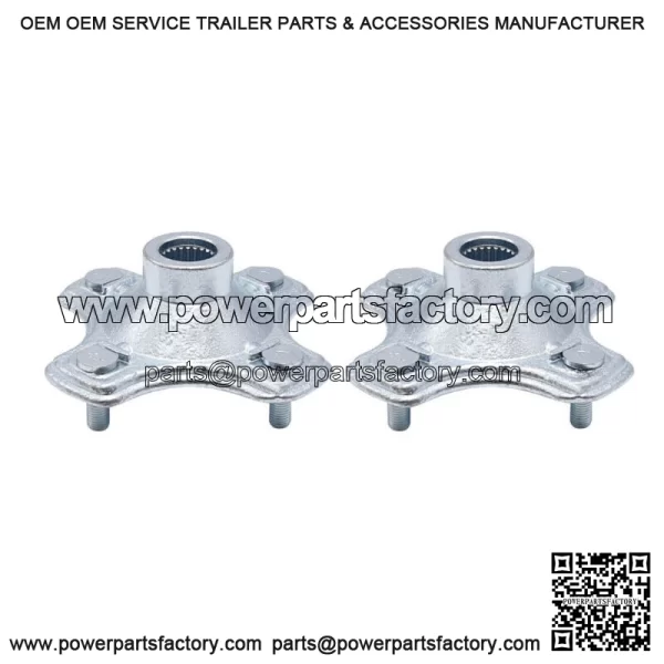 2 Pcs Rear Axle Wheel Hub w/Nut For 07-2013 Honda TRX420 FE TRX420FM Rancher 420 - Image 2