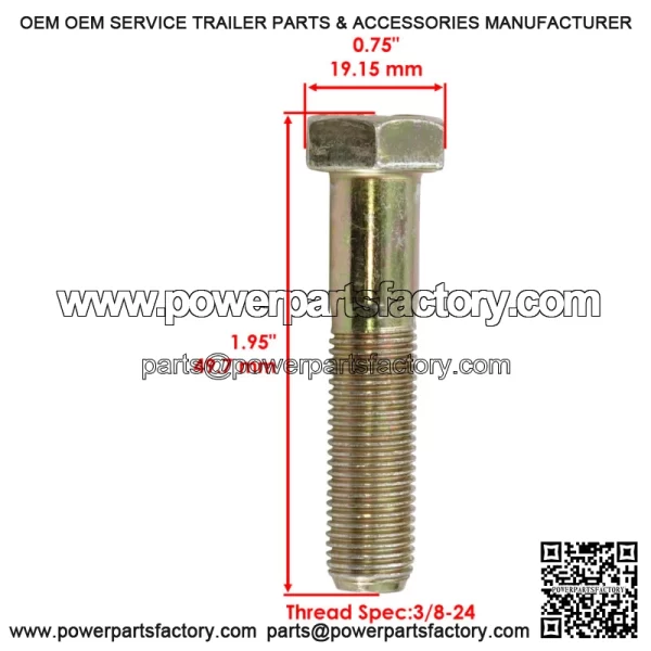 7521149 7520340 Front or Rear Control Arm Bolt For Polaris Sportsman 570 16-2020 - Image 2