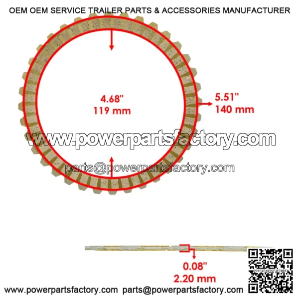 Clutch 37911-90 3791190 Friction Plates Set for Harley Davidson - Image 2