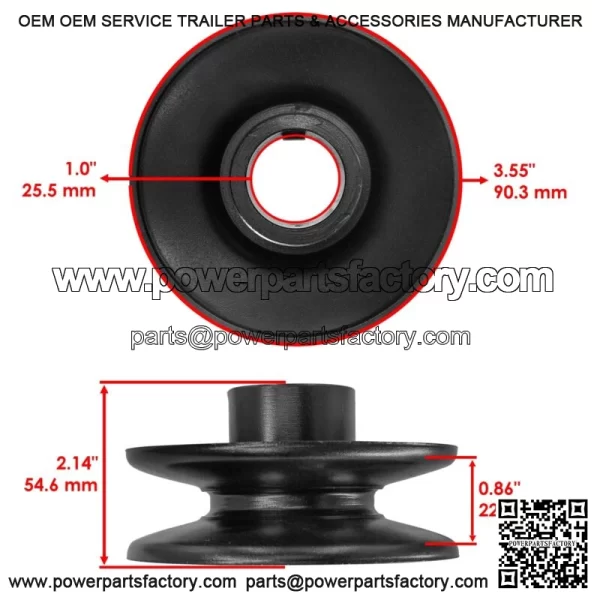 756-0639A 756-1176 756-0639 PTO Engine Pulley for White Outdoor MTD Cub Cadet - Image 2