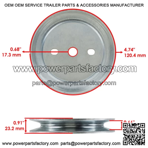 Drive Pulley Sheave For John Deere X754 X758 X940 X948 X949 Z515E Z530M - Image 2