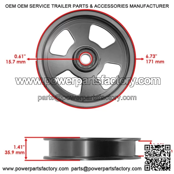116-4669  48" 52" Deck Idler Pulley For Exmark Pioneer E Series / S Series - Image 3