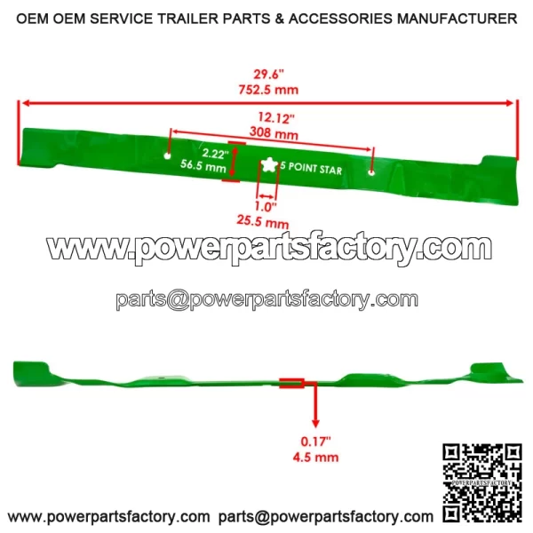 30" Deck Spindle & Blade Kit For Husqvarna RZ3016 For Poulan Pro 301ZX - Image 3