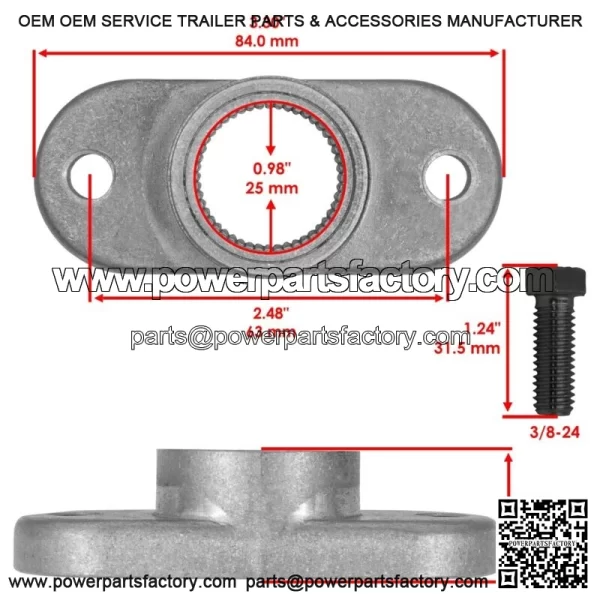 912-0123 712-0123P 712-3057 1186211 12167 9360119 Blade Adapter for Troy-Bilt - Image 2
