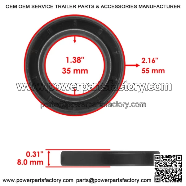 4WV-46163-00-00 Front Axle Oil Seal For Yamaha Grizzly 600 YFM600FW 1998-2001 - Image 2
