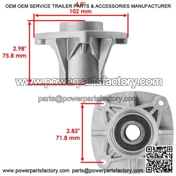 1765092 1769048 1910917 33" Deck Spindle & Notched Air-Lift Blades for Troy-Bilt - Image 2
