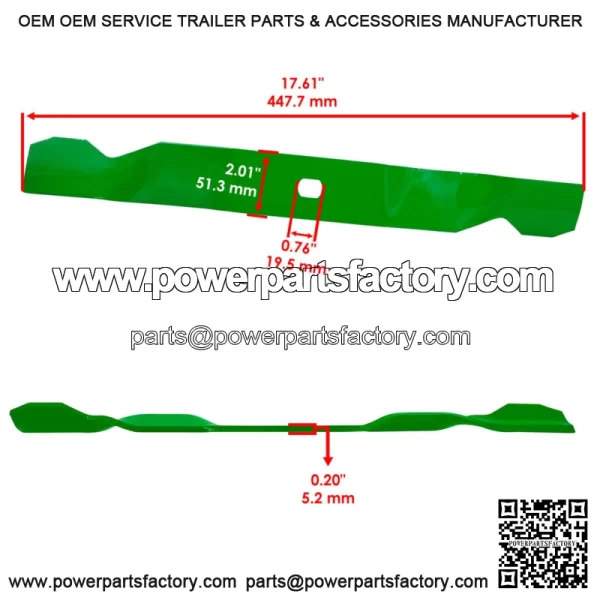 1765092 1769048 1910917 33" Deck Spindle & Notched Air-Lift Blades for Troy-Bilt - Image 3