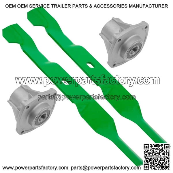 1765092 1769048 1910917 33" Deck Spindle & Notched Air-Lift Blades for Troy-Bilt - Image 4