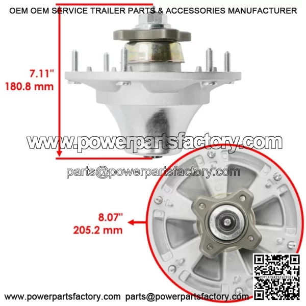 TCA24880 TCA20639 TCA17517 TCU26965 48" Deck Spindle with Pulley For John Deere - Image 2