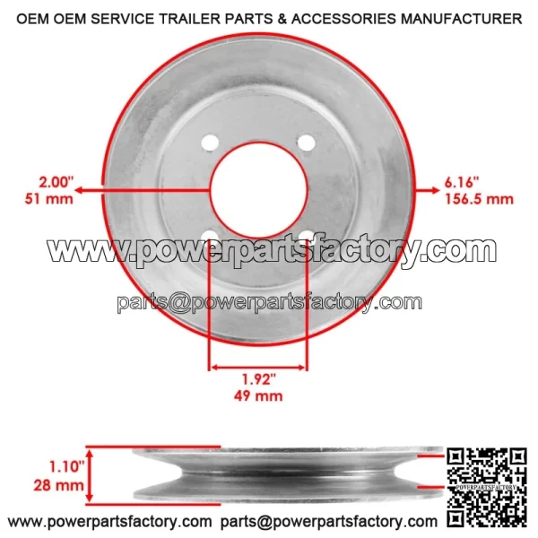 TCA24880 TCA20639 TCA17517 TCU26965 48" Deck Spindle with Pulley For John Deere - Image 3