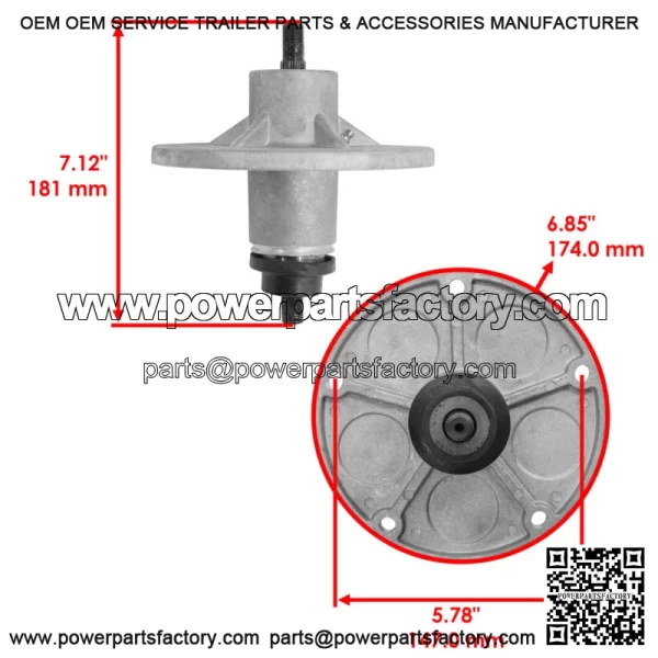40" 42" Cut Deck Spindle for Murray 405015x92A 40508x92E 42515x92B 42571x8B - Image 2