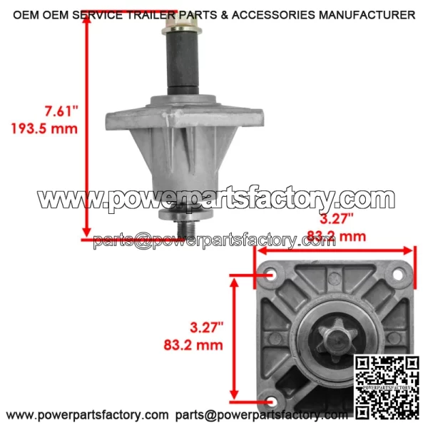 46" Deck Spindles for MTD Huskee 13AX615H731 13AX775H031 13AX775H231 13BX775H031 - Image 2