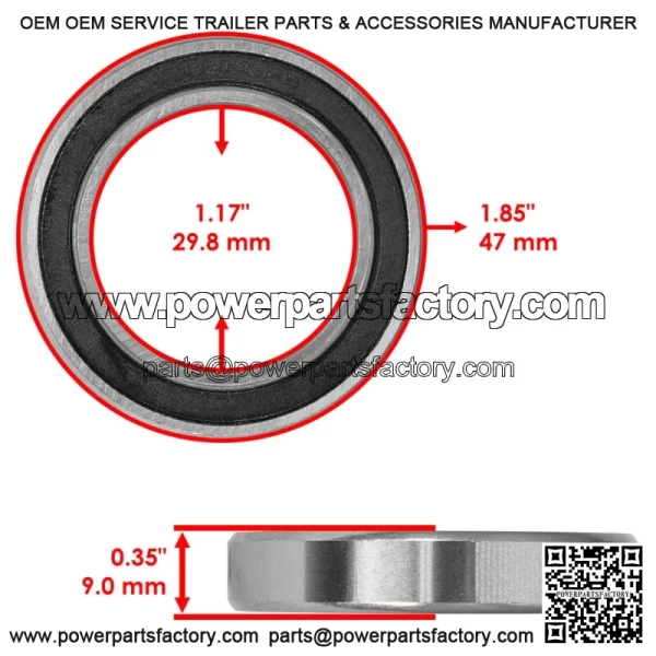 6906-2RS 6906 2RS 61906-2RS 6906DDU Rubber Sealed Ball Bearings 30x47x9 - Image 2