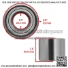 25BWD02ACA68 25BWD02A DAC2552W Double Row Rubber Sealed Ball Bearings 25x52x42 - Image 2