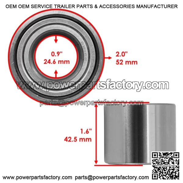 25BWD02ACA68 25BWD02A DAC2552W Double Row Rubber Sealed Ball Bearings 25x52x42 - Image 2