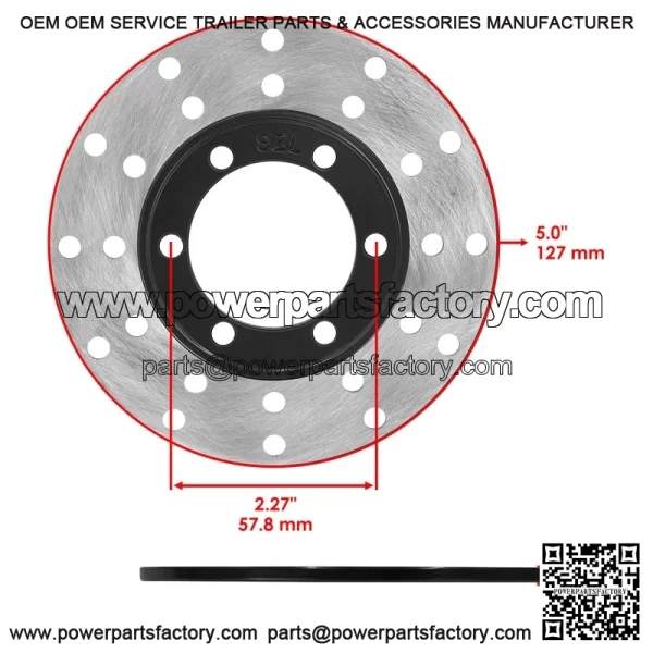 0454412  ront  rake  isc  otor  or  olaris  ZR  70  009-21  eft    ight - Image 2