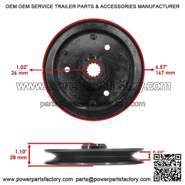 116-0675  160675  2"  eck  pindle  ulley  or  xmark  azer    -Series  ero-Turn - Image 2