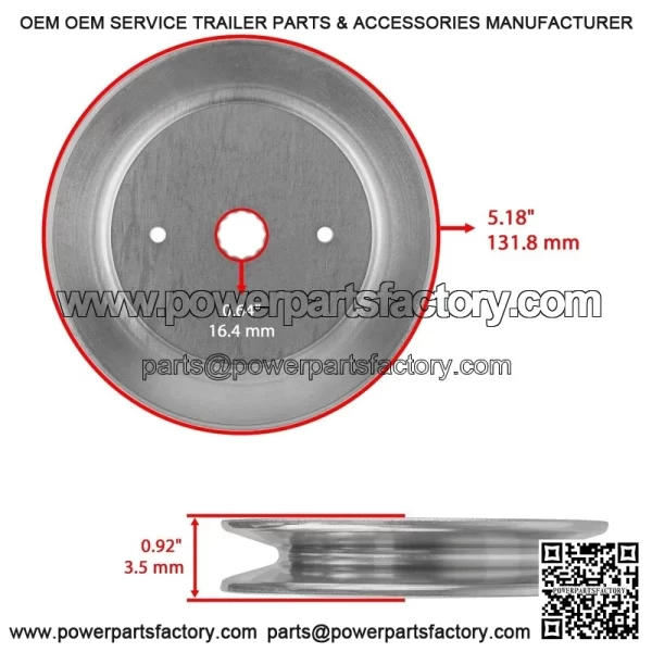 54"  eck  pindle  ith  ulley    lade  or  ixon  26BH54  60460013  32129861 - Image 3