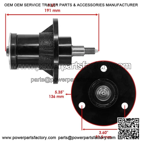 72"  eck  pindle  ssembly  or  ush  og  TH720  TH  20  DTH  2  D-1500  D-1700 - Image 2
