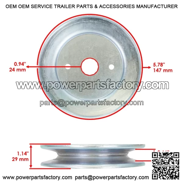 607418  01804  04664  4"  eck  pindle  /  .78"  D  ulley  or  ustler  aptor  D - Image 3